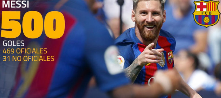 Messi anota su gol número 500 y el Barcelona gana al Sevilla